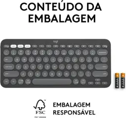 Teclado sem fio Logitech Pebble Keys 2 K380s com Conexão Bluetooth Easy-Switch — imagem 10