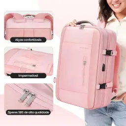 Romantic Crown Mochila de Viagem Expansivel Masculina Feminina — imagem 3
