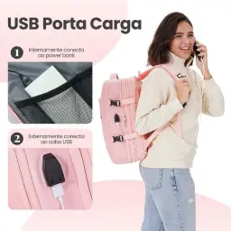 Romantic Crown Mochila de Viagem Expansivel Masculina Feminina — imagem 5