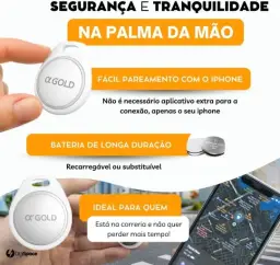 Tag Rastreador GPS Compatível com Iphone iOS (App Buscar) com Alarme — imagem 3