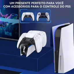 Base Caregamento PS5, Estação De Carregamento Base Dock P/ 2 Controles Sem Fio — imagem 4