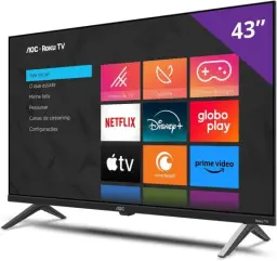 AOC, Smart TV, Roku 43'' Full HD, 43S5045/78G, com HDMI, USB, Wi-Fi — imagem 4