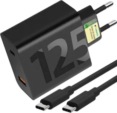 Carregador Turbo 125W Duas Portas Cabo