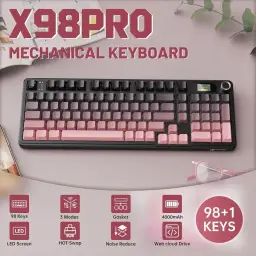 ATTACK SHARK X98 PRO Teclado mecânico sem fio para jogos com tela inteligente — imagem 2