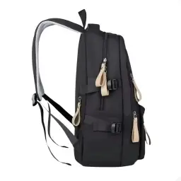 Mochila Masculina Feminina Notebook Viagem Trabalho Escola Escolar Preta Grande — imagem 6