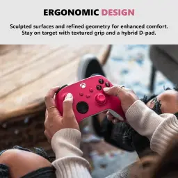 Controle Sem Fio Xbox - Deep Pink, Superfícies Esculpidas Ergonômicas — imagem 3