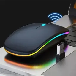 Mouse Sem Fio Recarregável Wireless Bluetooth Óptico Led Rgb Colorido — imagem 2