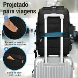 Mochila de Viagem Expansivel Grande Masculina Feminina — imagem 6