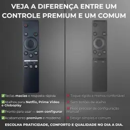 Controle Remoto Compatível com Smart TV Samsung — Com Botões Netflix — imagem 2