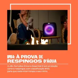 JBL, Caixa de Som, PartyBox Encore 2, Bluetooth, Show de Luzes — imagem 3