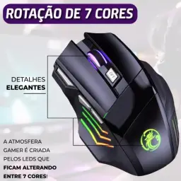 Mouse Gamer Anúbis 7 Botões 3200 DPI Ajustável LED RGB Alta Precisão e — imagem 2