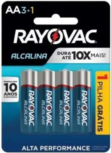 Pilha Rayovac Alcalina 208013 Azul AA