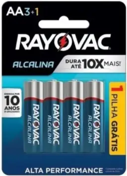 Pilha Rayovac Alcalina 208013 Azul AA