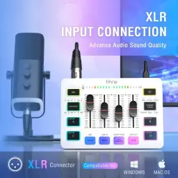 FIFINE Mixer de áudio, mixer para PC de streaming de jogos com controle — imagem 2