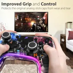 Fosmon Performance Thumb Grips Joystick Caps for Nintendo Switch 2, Switch 1 — imagem 3
