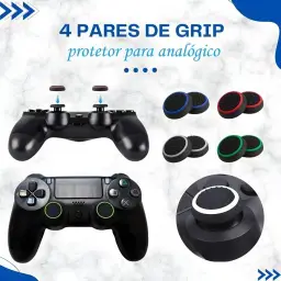 Kit 8 Grip Protetor Analógico Borracha Silicone Botão Controle Gamer Borracinha — imagem 2