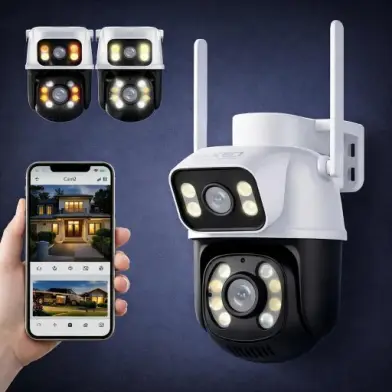Câmera de Segurança WiFi Externa HD 3MP, IP Sem Fio com Visão Noturna