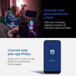 PHILIPS, Caixa de Som Bluetooth Party Speaker, TAX4000/78, com Luzes LED — imagem 5