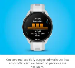 Garmin Relógio Forerunner 165 Branco com Cinza 43mm com Monitor Cardíaco de — imagem 6