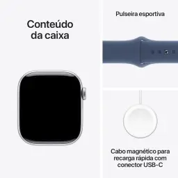 Apple Watch Series 10 GPS • Caixa prateada de alumínio – 42 mm • Pulseira — imagem 6