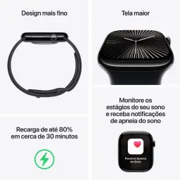 Apple Watch Series 10 GPS • Caixa prateada de alumínio – 42 mm • Pulseira — imagem 3