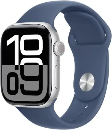 Apple Watch Series 10 GPS • Caixa prateada de alumínio – 42 mm • Pulseira