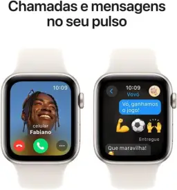 Apple Watch SE GPS • Caixa estelar de alumínio – 44 mm • Pulseira esportiva — imagem 4