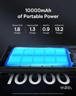 Carregador Portátil Baseus Digital Display Power Bank carregamento rápido — imagem 5