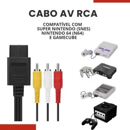 Cabo AV RCA de Áudio e Vídeo para Super Nintendo (SNES) — imagem 4