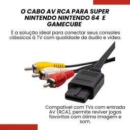 Cabo AV RCA de Áudio e Vídeo para Super Nintendo (SNES) — imagem 2
