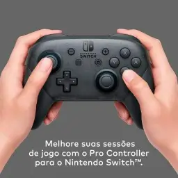 Nintendo, Controle Nintendo Switch, Pro, Sem Fio, Vibração HD — imagem 3