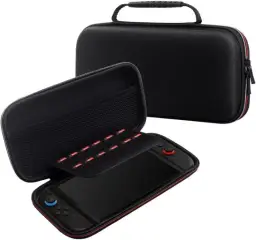 Kit Generico Para Nintendo Switch 2, Case Rígida Preta, Película de Vidro — imagem 2