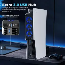 Para ventoinha de refrigeração PS5 com luz LED — imagem 4