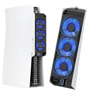 Para ventoinha de refrigeração PS5 com luz LED