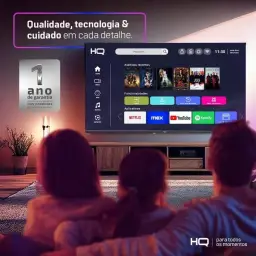 Smart TV HQ 43" Full HD tela sem bordas Android 12 design Slim HQS43NKHM — imagem 7