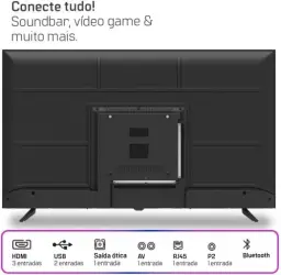 Smart TV HQ 43" Full HD tela sem bordas Android 12 design Slim HQS43NKHM — imagem 5