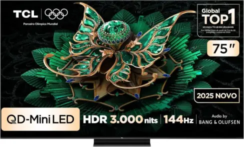 Smart TV TCL 75 Polegadas QLED Mini LED