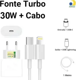 Kit Carregador Turbo Linha Premium Compativel C/Iphone — imagem 5