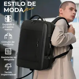 Mochila de Viagem Expansivel Grande Masculina Feminina — imagem 6