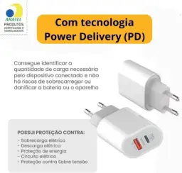 Carregador 50W + Cabo Compatível i.Phone, i.Phone X Xr 8 11 12 13 14 Plus Pro — imagem 5
