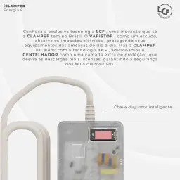 Filtro de Linha iCLAMPER Energia 8 com Proteção contra Surtos Elétricos(DPS) 8 — imagem 6