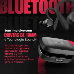 Fone de Ouvido Bluetooth com Microfone e Cancelamento de Ruído Ativo - 4Leader — imagem 7