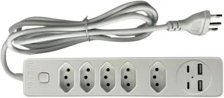 Filtro Linha Entradas Portas USB Portas