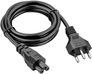 Cabo de Força Energia Tripolar 3 Pinos 1,35m para Fonte de Notebook