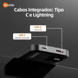 Basike Power Bank, Carregador Portátil Universal 10000mAh — imagem 3