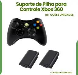 2 Suporte De Pilhas Controle Xbox 360 Case Tampa De Bateria Preta - Marca DJL — imagem 4