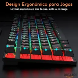Teclado Gamer RGB LED Rainbow MTS • Membrana • Anti-Ghosting • ABNT-2 • USB-A • — imagem 4