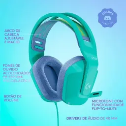 Headset Gamer Logitech G335 com Almofadas com Espuma de Memória — imagem 6
