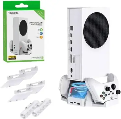 Suporte Base Vertical de Carregador com Cooler 2 Ventoinhas + 2 baterias