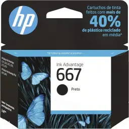 Cartucho tinta HP 667 Preto Original